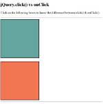 JQuery. Click() vs onClick