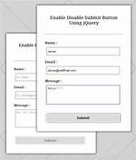 JQuery Disable/Enable Submit Button