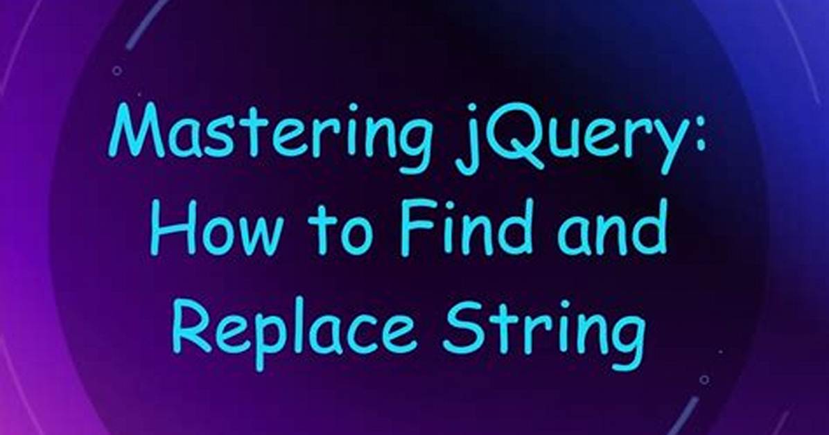 JQuery Find and Replace String