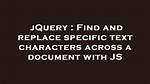 Jquery: Find Text and Replace