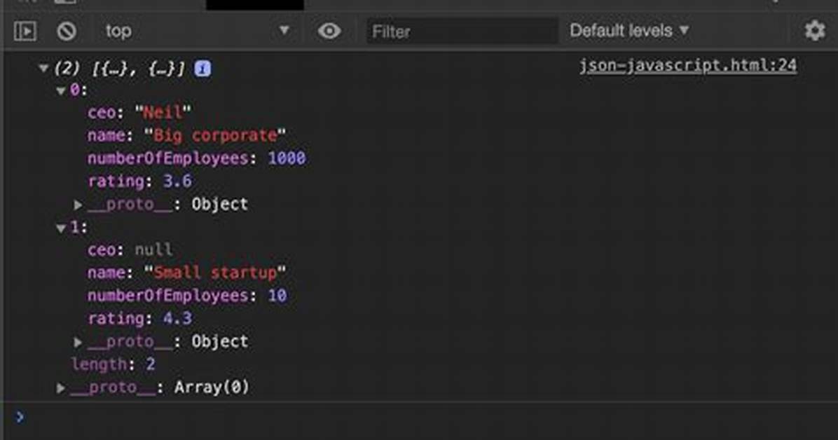 Json Array Javascript