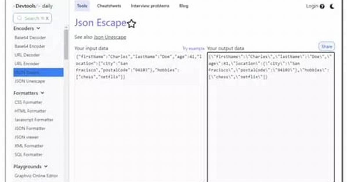 Json Escape