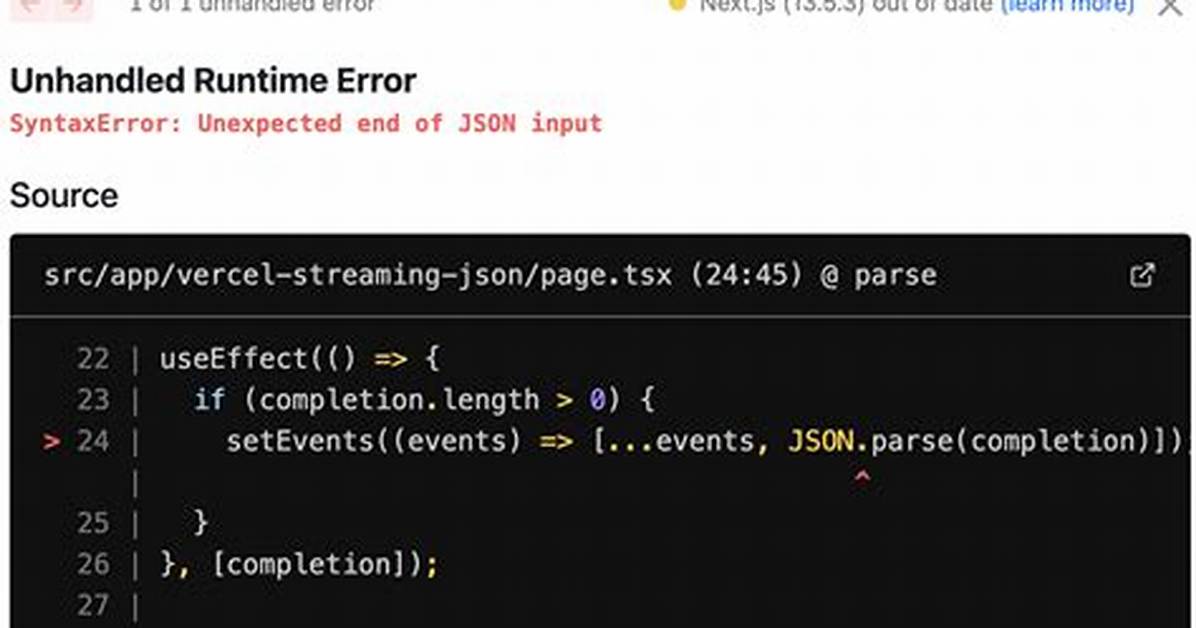 Json Parse Error: the Document Root Must Not Follow by Other Values
