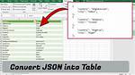 Json to Excel
