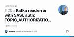 Kafka Topic_Authorization_Failed