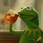 Kermit Drinking Tea for One