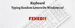 Keyboard Typing Random Letters
