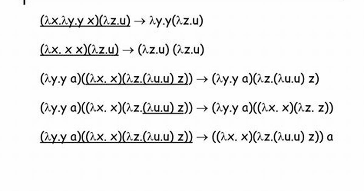 Lambda Calculus Reduction Steps