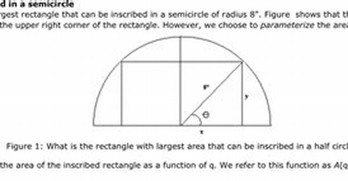 Largest Semicircle in a Rectangle
