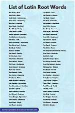 Latin Root