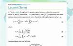 Laurent Series Problems