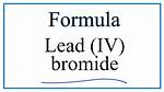 Lead Iv Bromide Formula