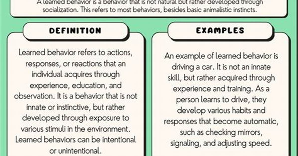 Learned Behavior Definition