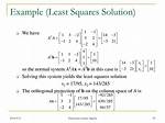 Least Square Solution
