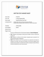 Lengthy Written Test Answer