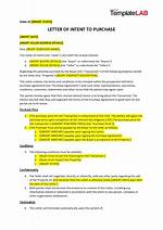 Letter of Intent Template