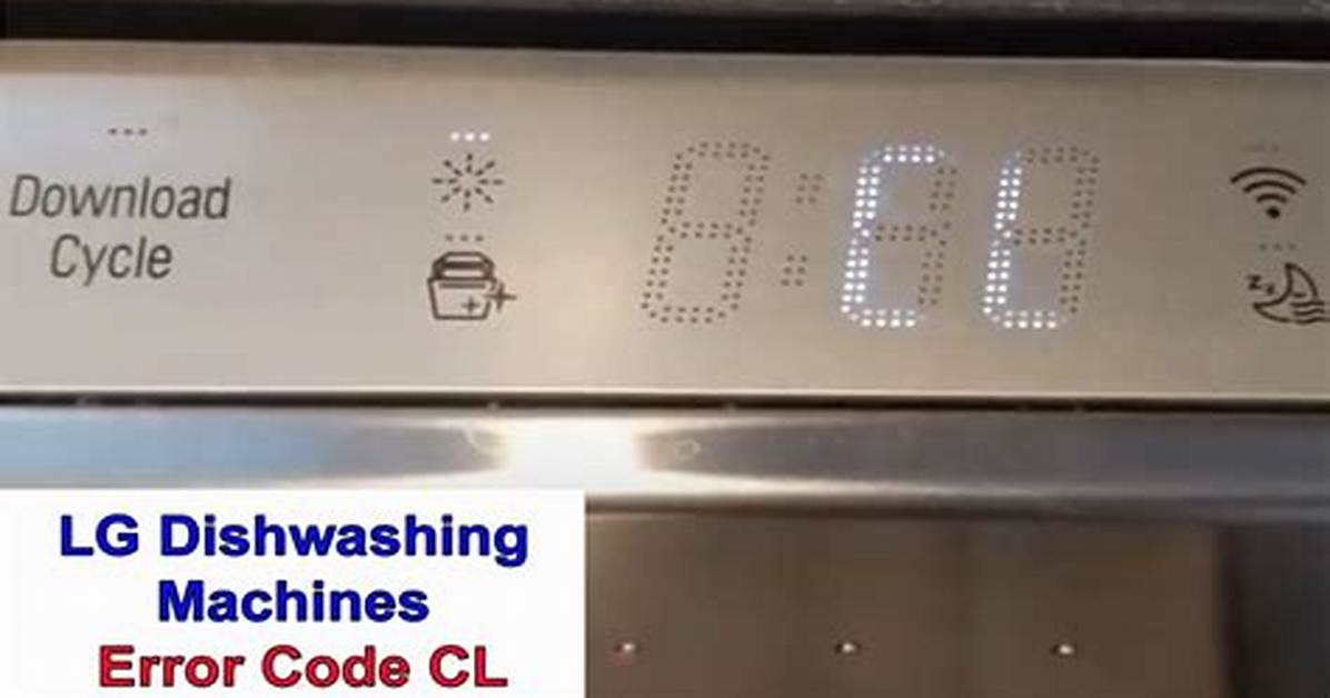 Lg Dishwasher Error Code