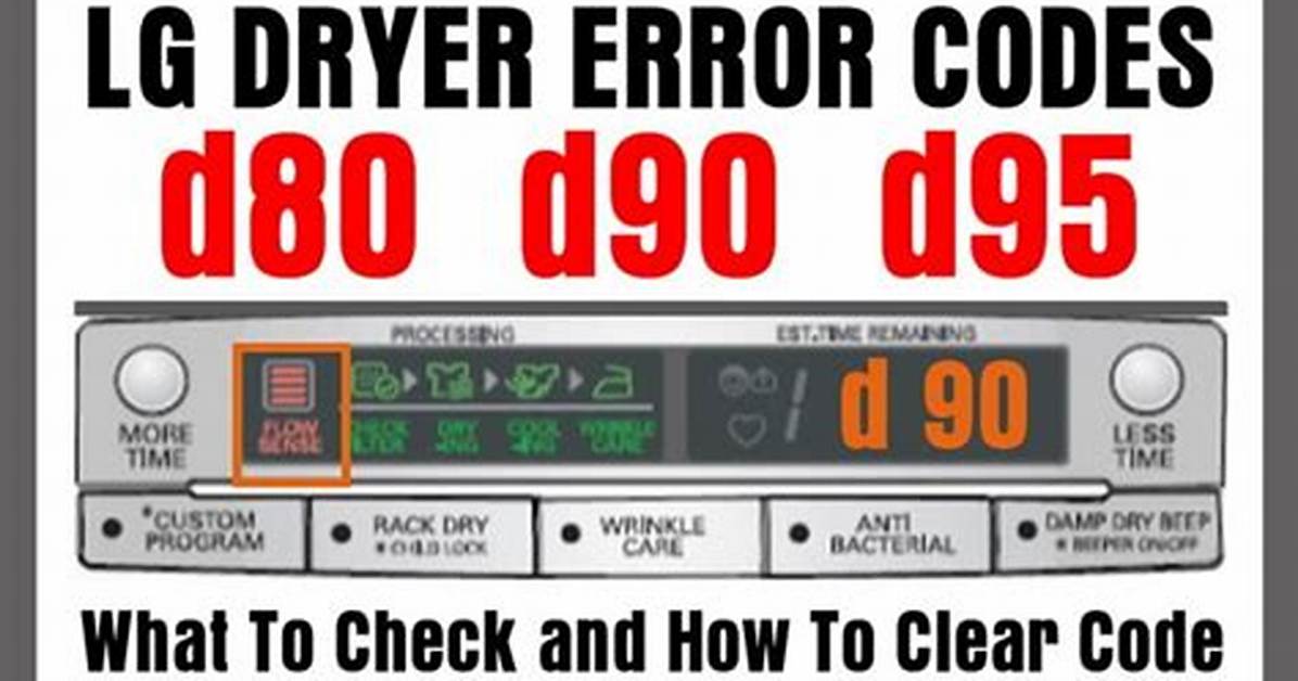Lg Dryer Error Codes
