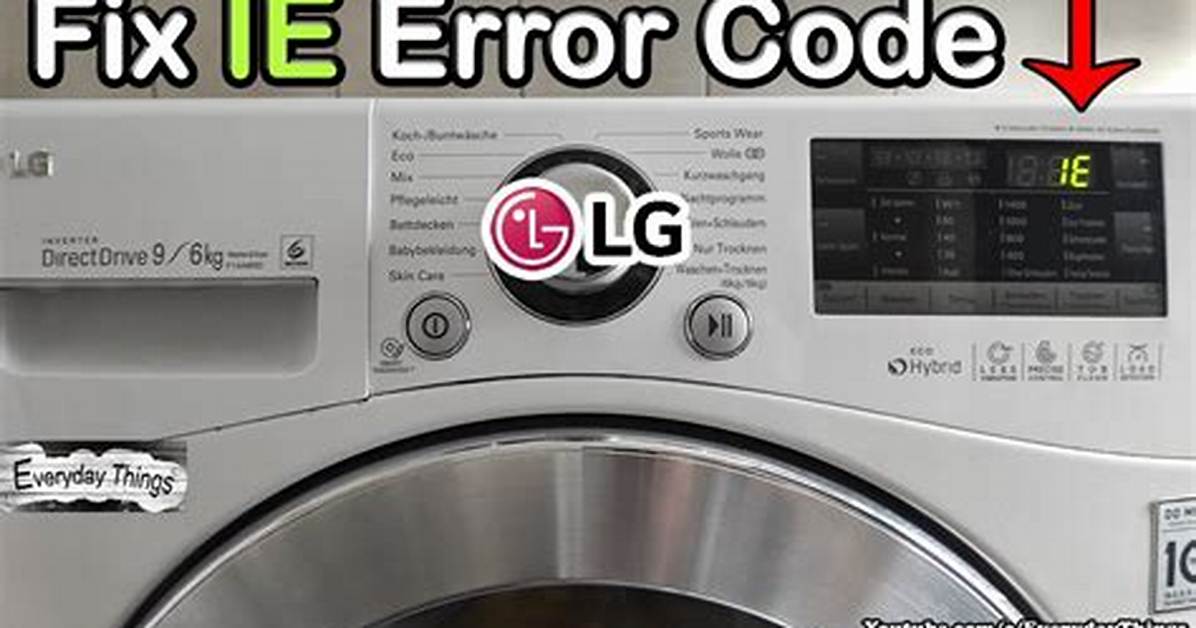 Lg Washer Ie Code