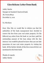 Lien Release Letter