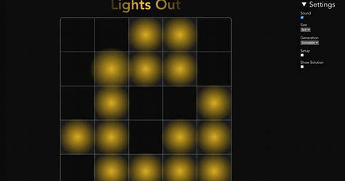 Lights out Game Algorithm