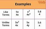 Like Terms Examples