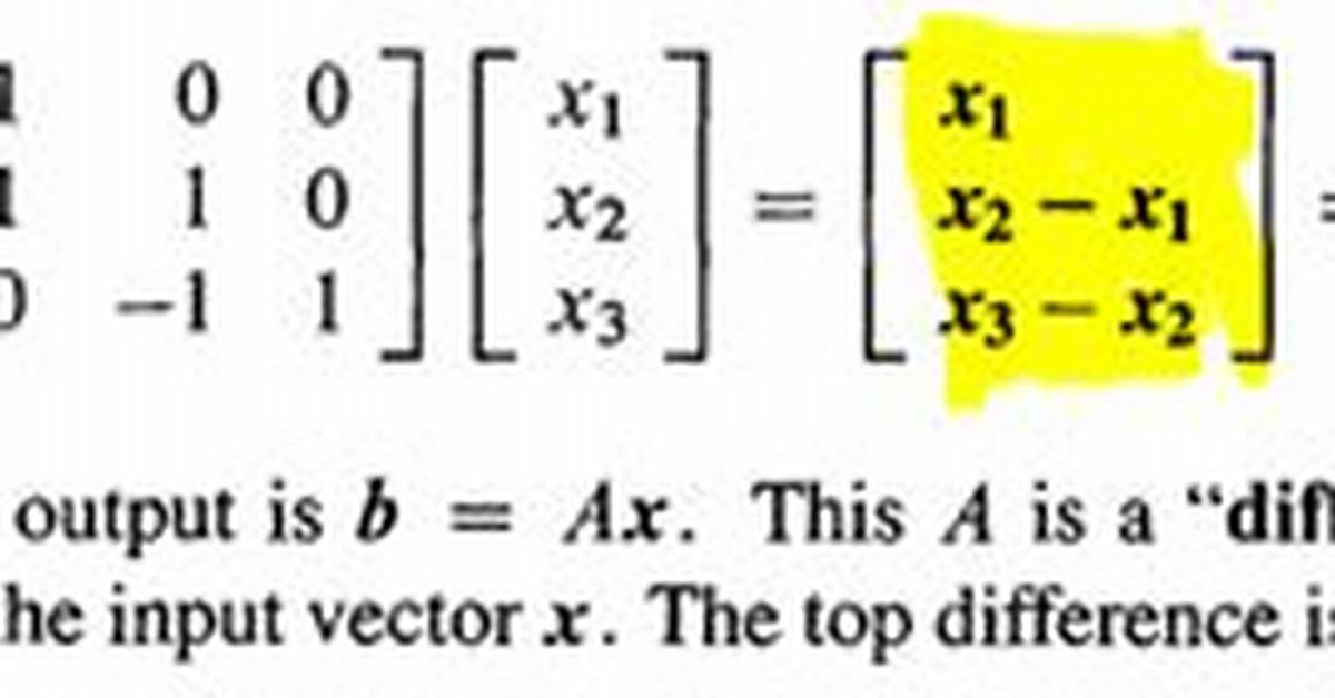 Linear Algebra: Difference Matrix