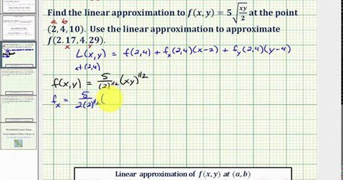 Linear Approximation with Two Variables