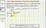 Linear Approximation with Two Variables