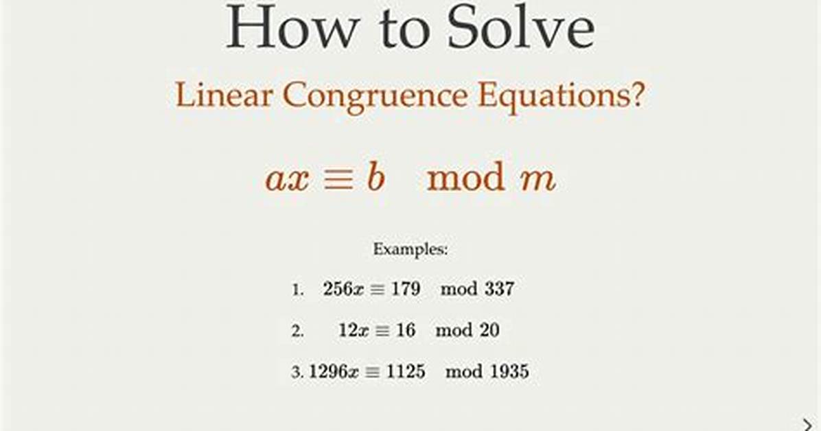 {Linear Congruence}