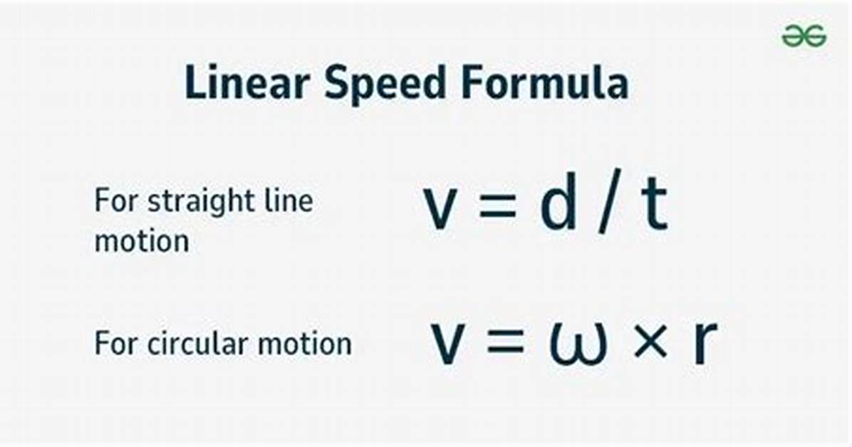 Linear Speed Formula