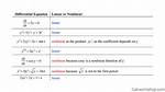 Linear vs Nonlinear Differential Equation