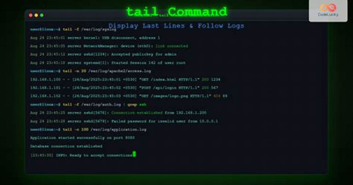 Linux Command: Tail