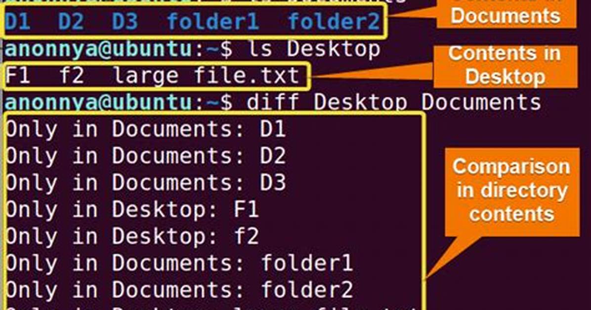 Linux Diff Folder Content