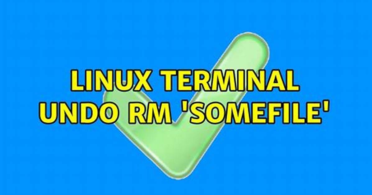 Linux Terminal Undo Rm 'Somefile' [Duplicate]