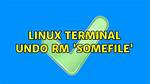 Linux Terminal Undo Rm 'Somefile' [Duplicate]