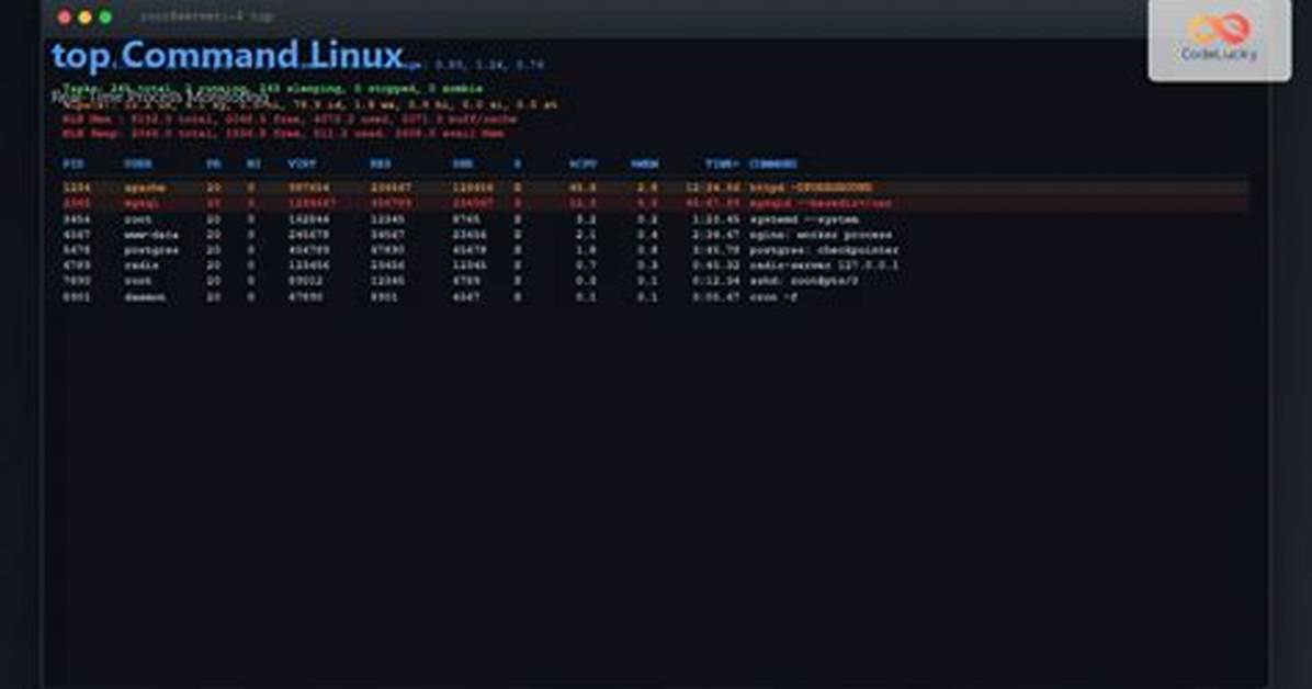 Linux "Top -C" to Show Full Command