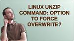 Linux Unzip Command: Option to Force Overwrite?