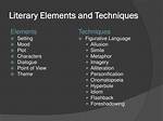 Literary Elements and Techniques