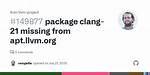 Llvm Dev Package Missing libclangBasic