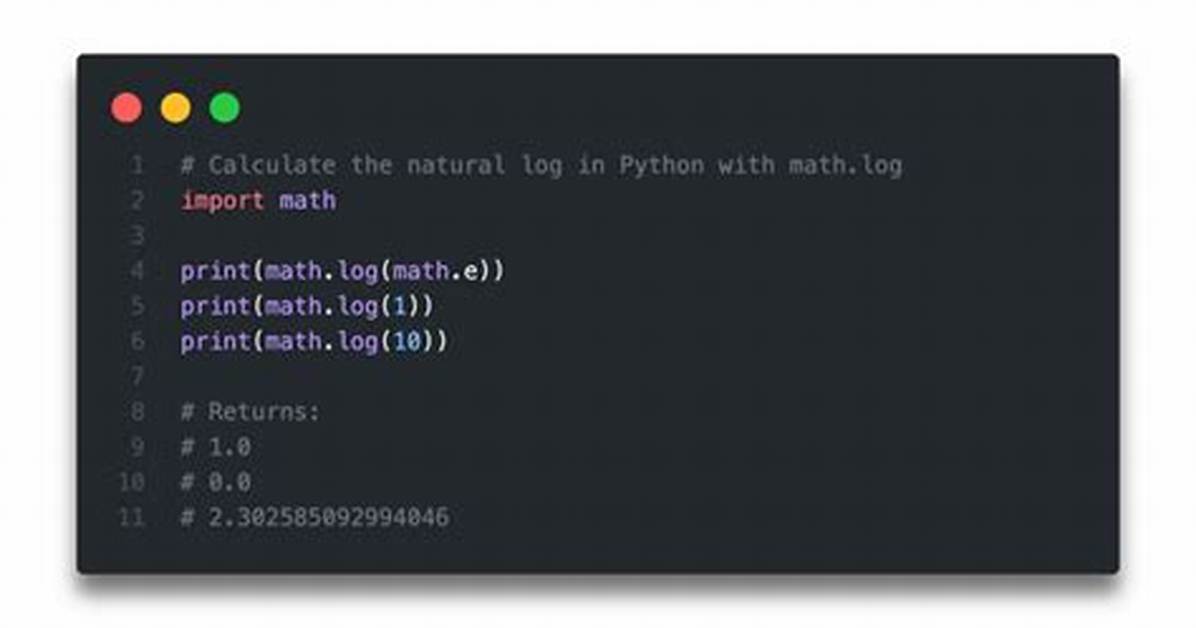 Ln (Natural Log) in Python