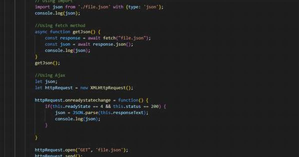 Load Local Json File into Variable