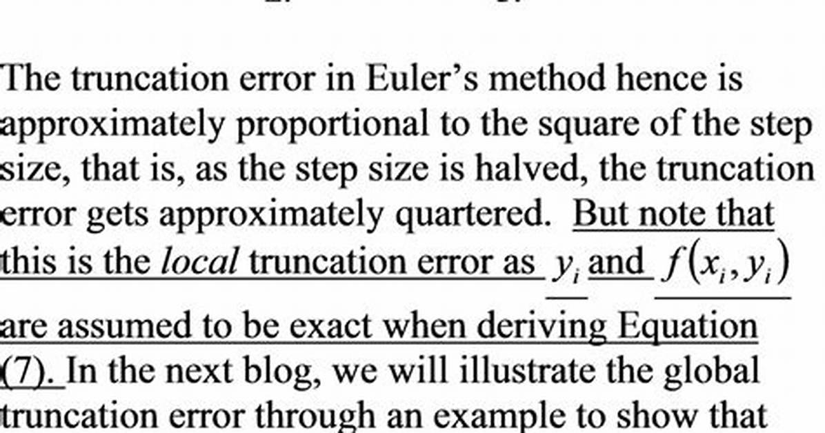 Local Truncation Error of Implicit Euler