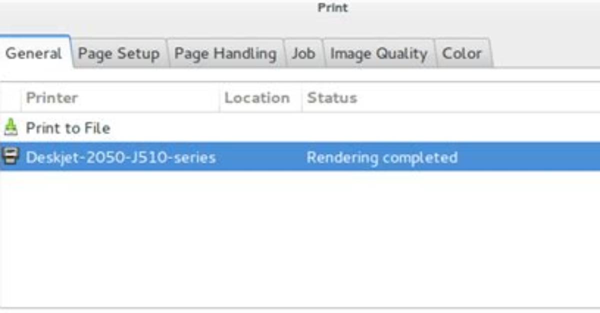 Localhost Printer Stuck at "Rendering Completed"