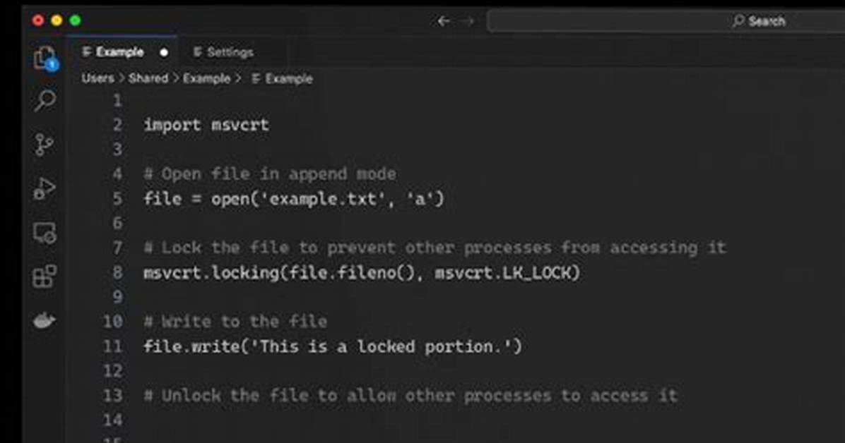 Locking a File in Python
