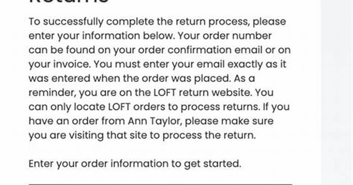 Loft Outlet Returns