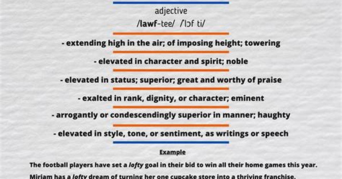 Lofty Meaning