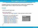 Logging setLevel, How It Works