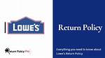 Lowes Return Policy