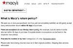 Macy’s Return Policy